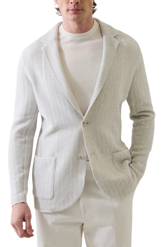 Herringbone Knit Blazer-Patrick Assaraf-Boyds Philadelphia