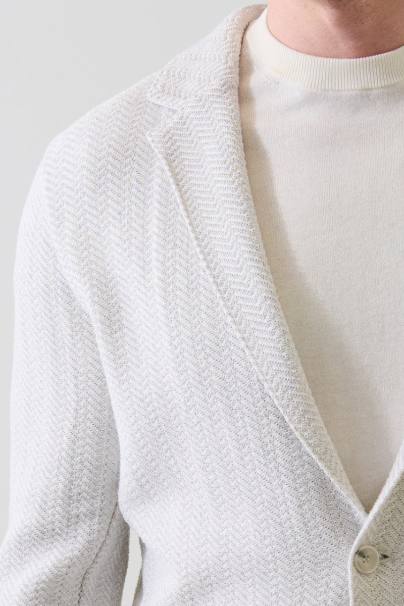 Herringbone Knit Blazer-Patrick Assaraf-Boyds Philadelphia