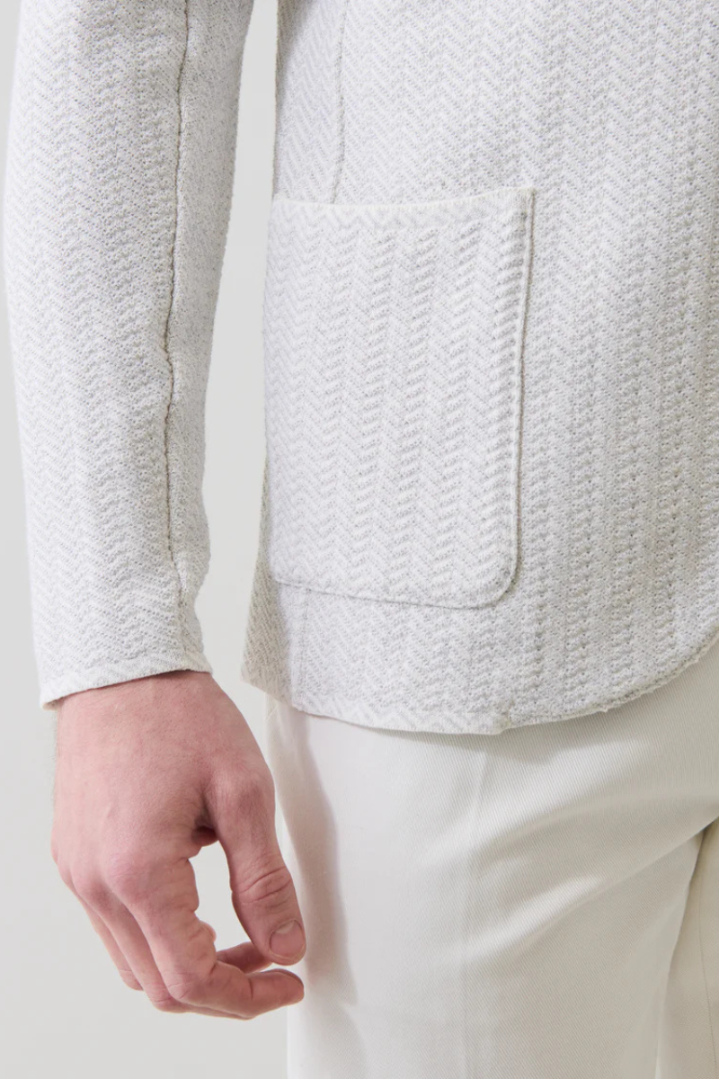 Herringbone Knit Blazer-Patrick Assaraf-Boyds Philadelphia