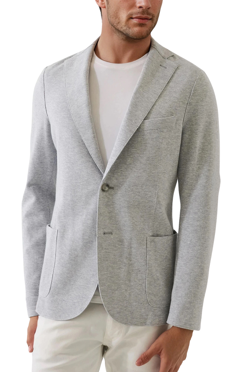 Textured Raw Edge Blazer-Patrick Assaraf-Boyds Philadelphia