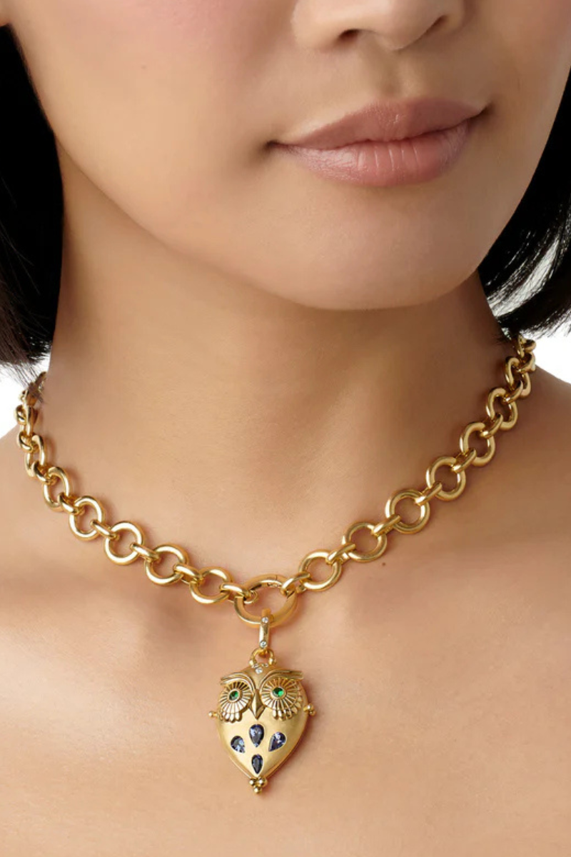 Tanzanite Night Owl Locket-Temple St. Clair-Boyds Philadelphia