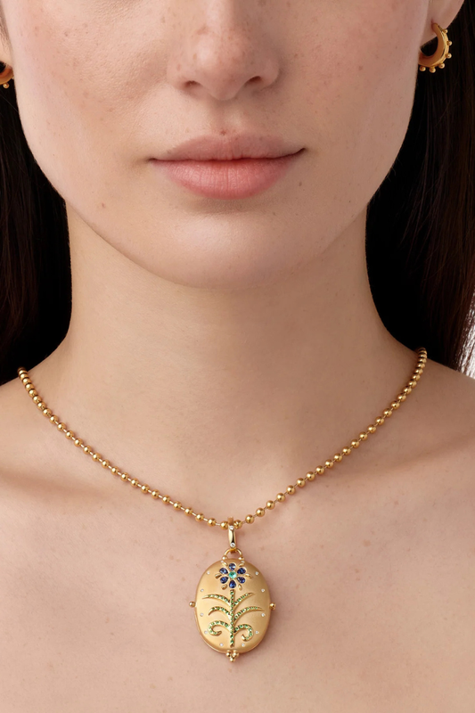 Blue Sapphire Primavera Locket-Temple St. Clair-Boyds Philadelphia