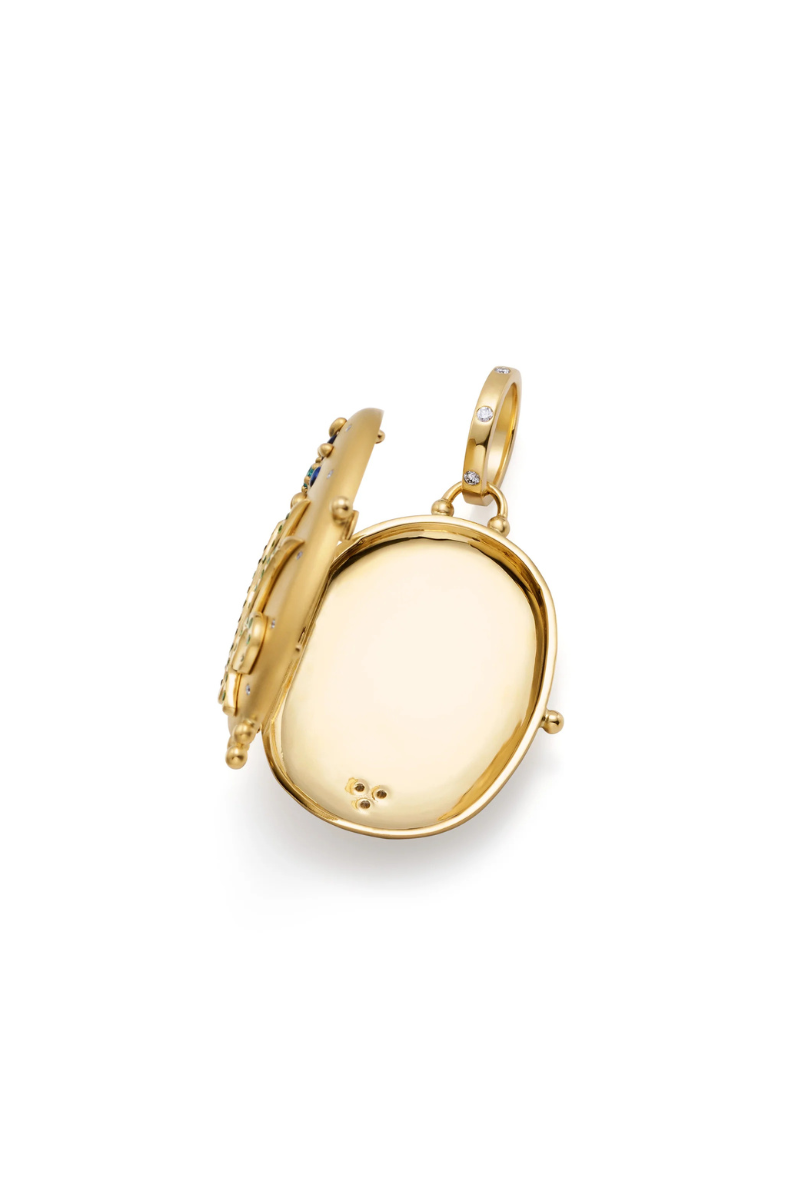 Blue Sapphire Primavera Locket-Temple St. Clair-Boyds Philadelphia
