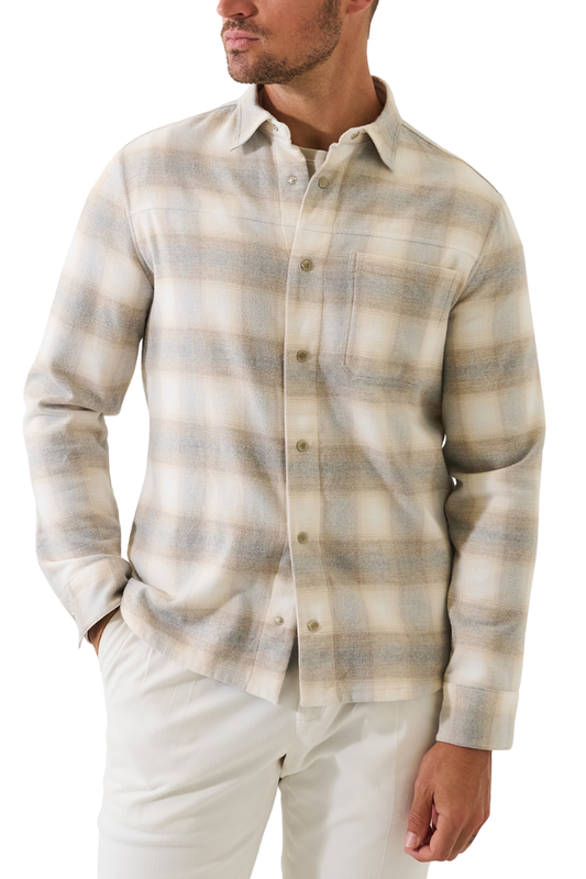 Wool Flannel Overshirt-Patrick Assaraf-Boyds Philadelphia