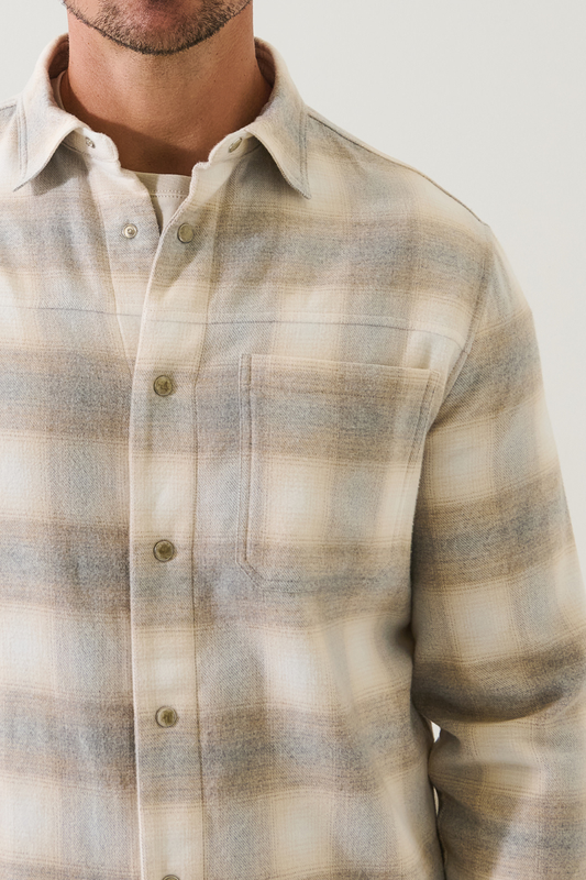 Wool Flannel Overshirt-Patrick Assaraf-Boyds Philadelphia