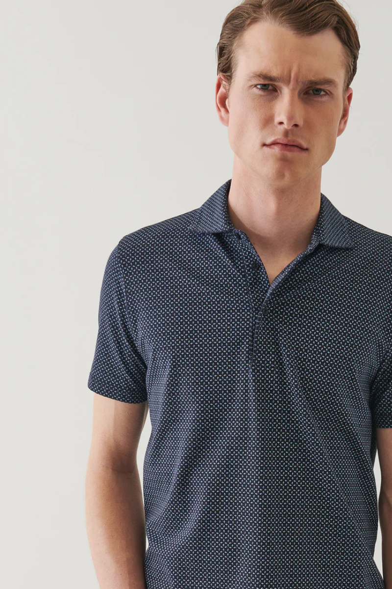 Printed Polo-Patrick Assaraf-Boyds Philadelphia