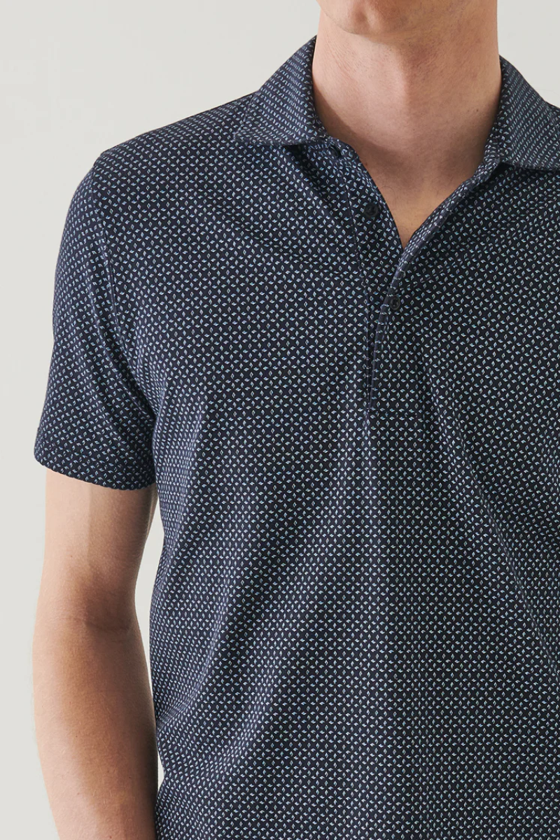 Printed Polo-Patrick Assaraf-Boyds Philadelphia