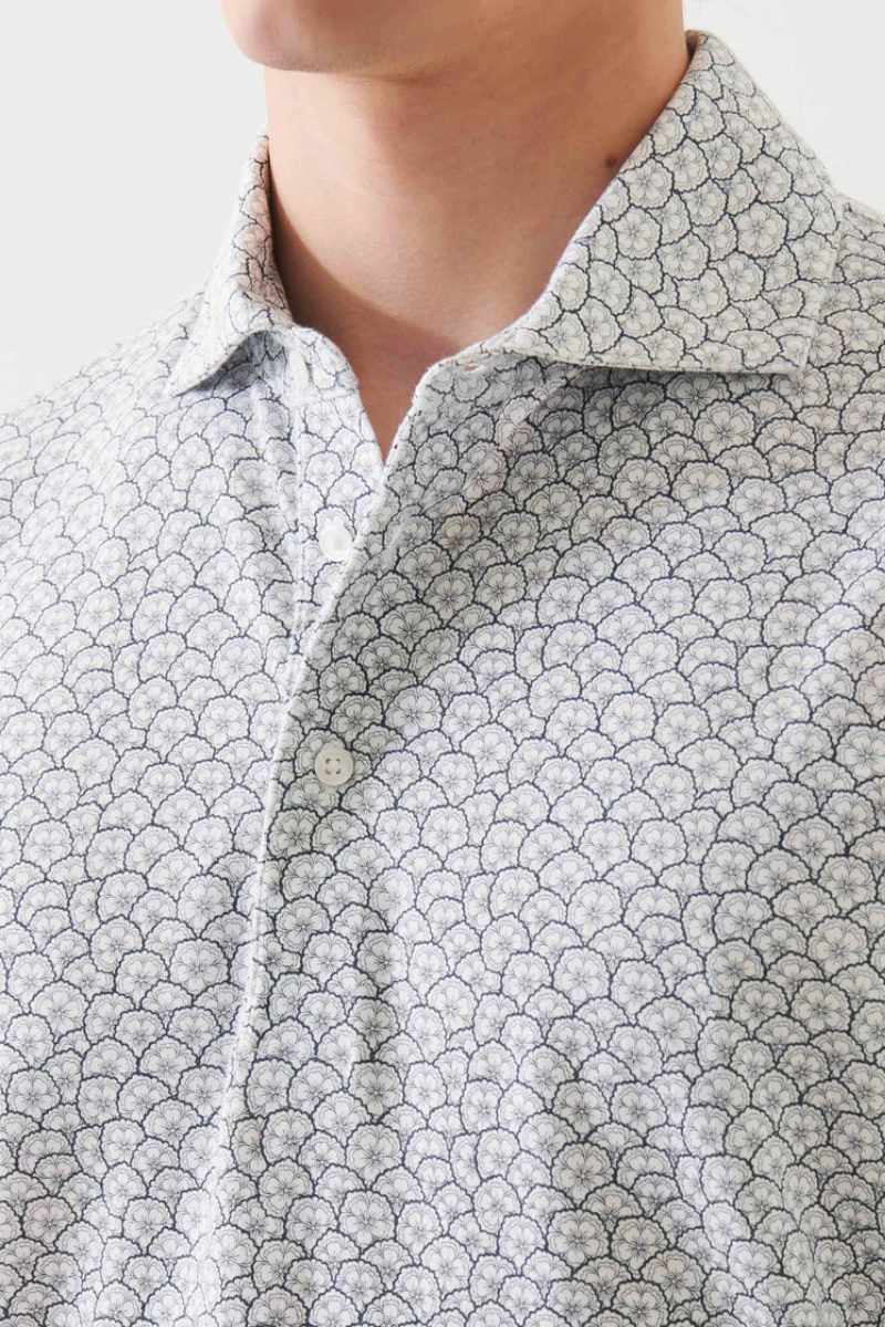 Printed Polo-Patrick Assaraf-Boyds Philadelphia
