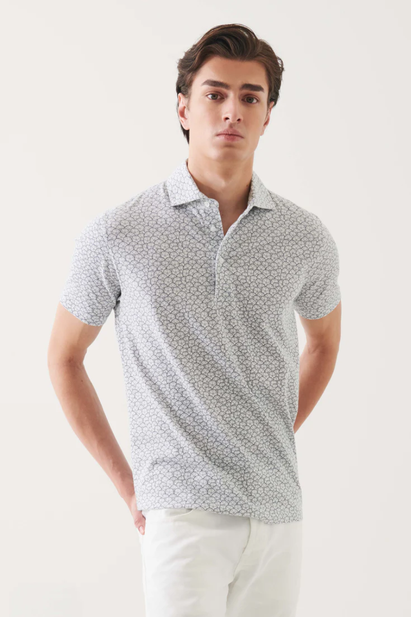 Printed Polo-Patrick Assaraf-Boyds Philadelphia