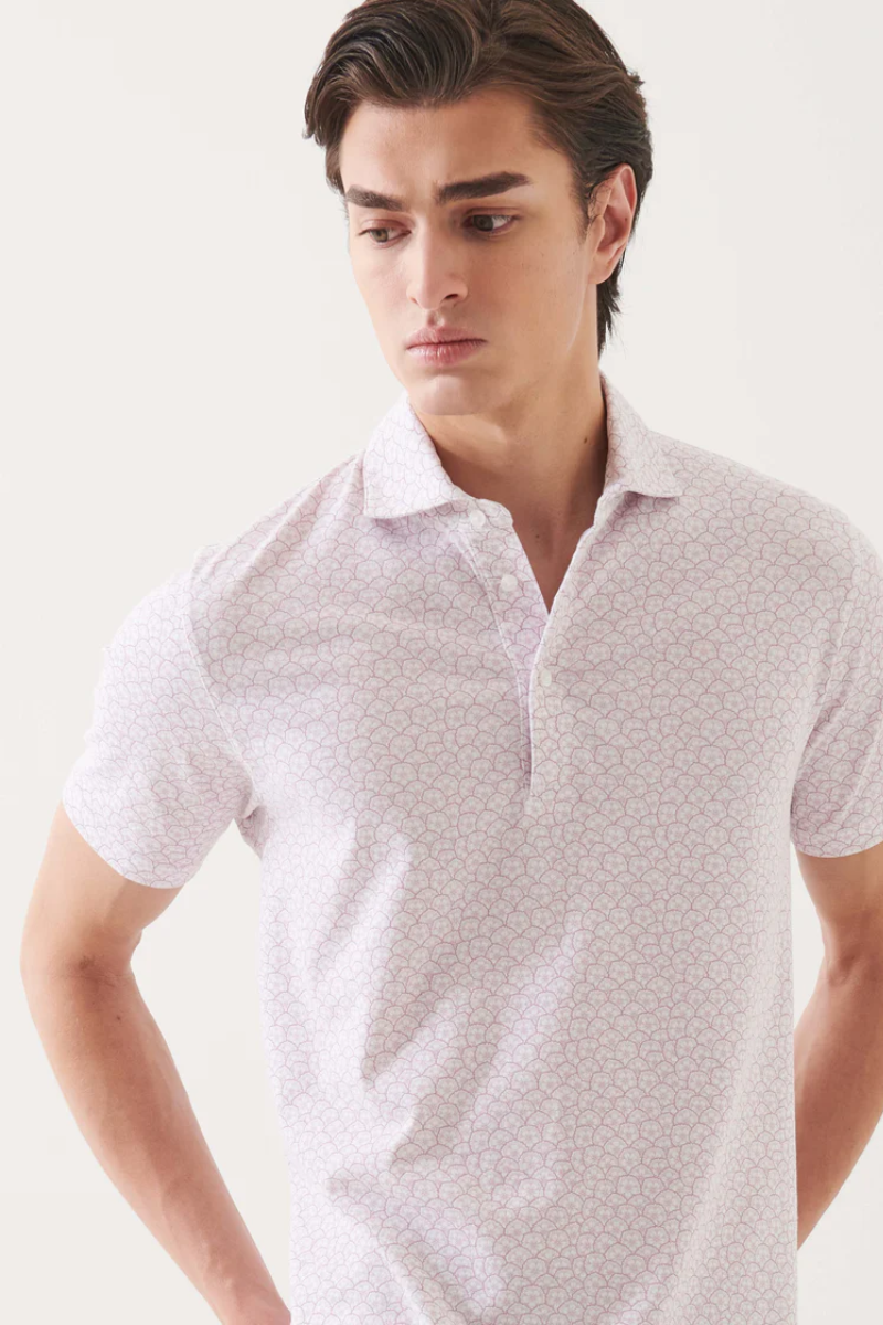 Printed Polo-Patrick Assaraf-Boyds Philadelphia