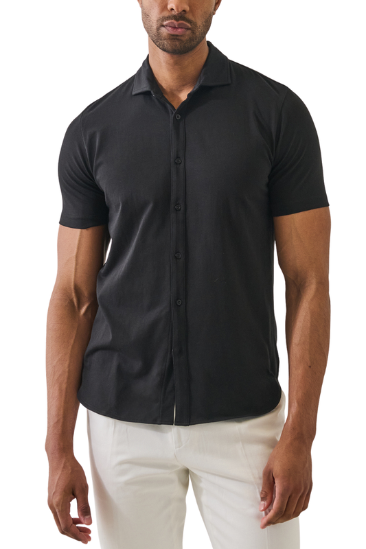 Stretch Button Front Shirt-Patrick Assaraf-Boyds Philadelphia