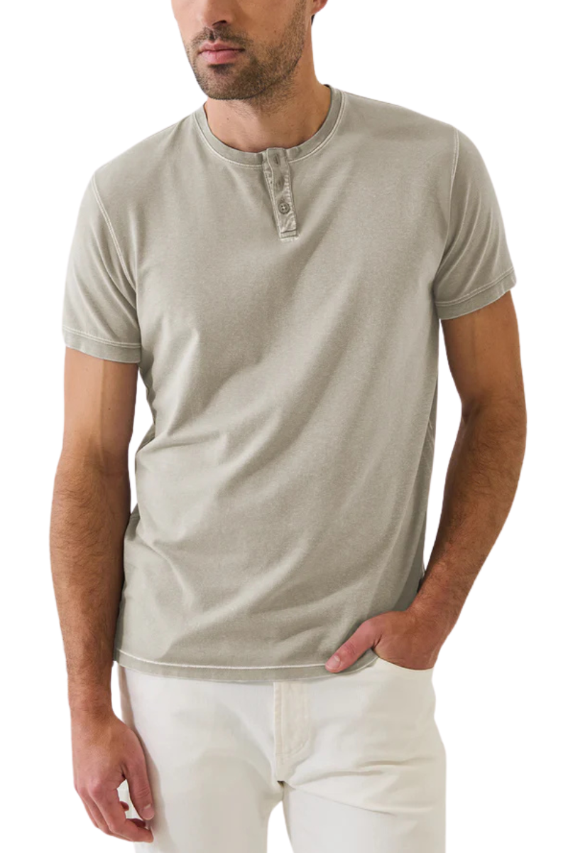 Vintage Wash Henley T-Shirt-Patrick Assaraf-Boyds Philadelphia