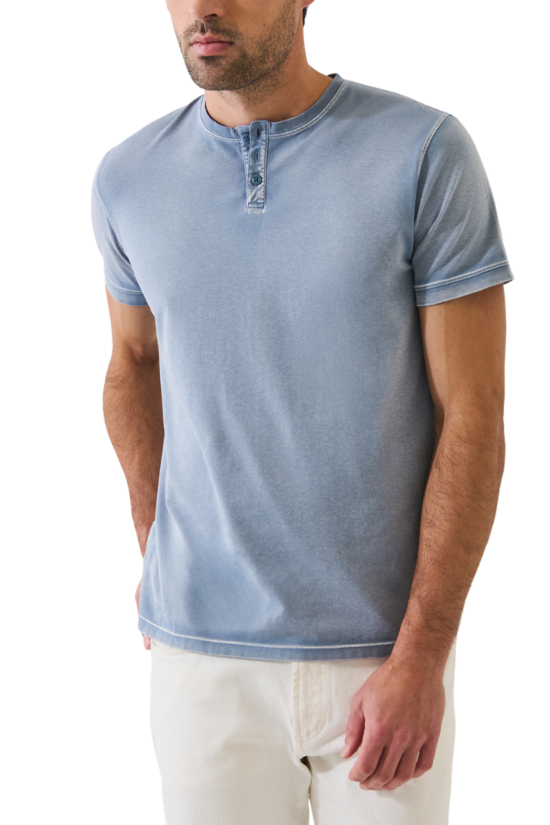 Vintage Wash Henley T-Shirt-Patrick Assaraf-Boyds Philadelphia