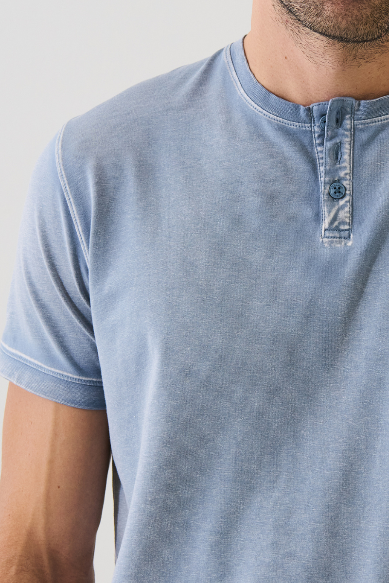 Vintage Wash Henley T-Shirt-Patrick Assaraf-Boyds Philadelphia
