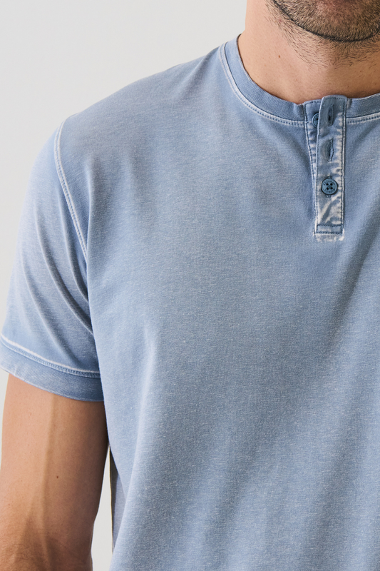 Vintage Wash Henley T-Shirt-Patrick Assaraf-Boyds Philadelphia