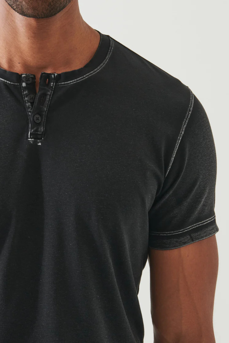 Vintage Wash Henley T-Shirt-Patrick Assaraf-Boyds Philadelphia