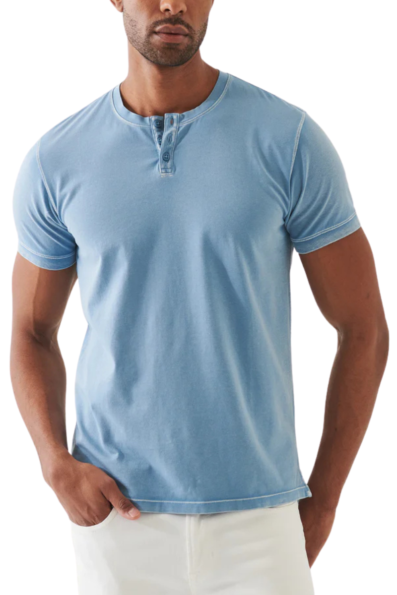 Vintage Wash Henley T-Shirt-Patrick Assaraf-Boyds Philadelphia