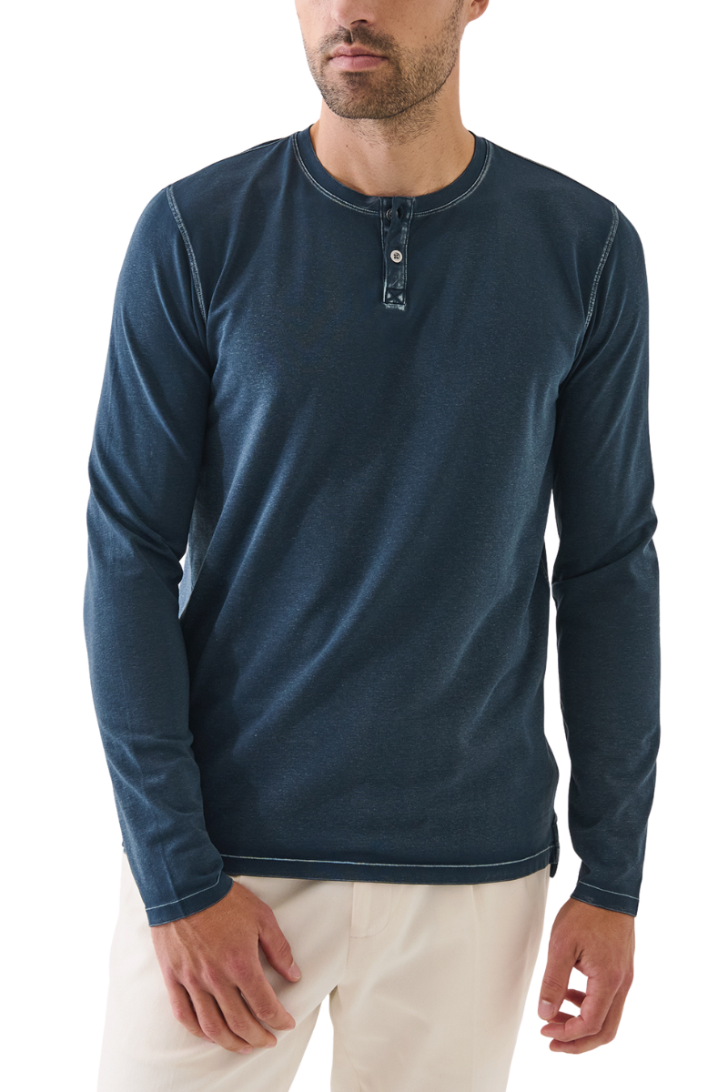 Vintage Wash Henley-Patrick Assaraf-Boyds Philadelphia