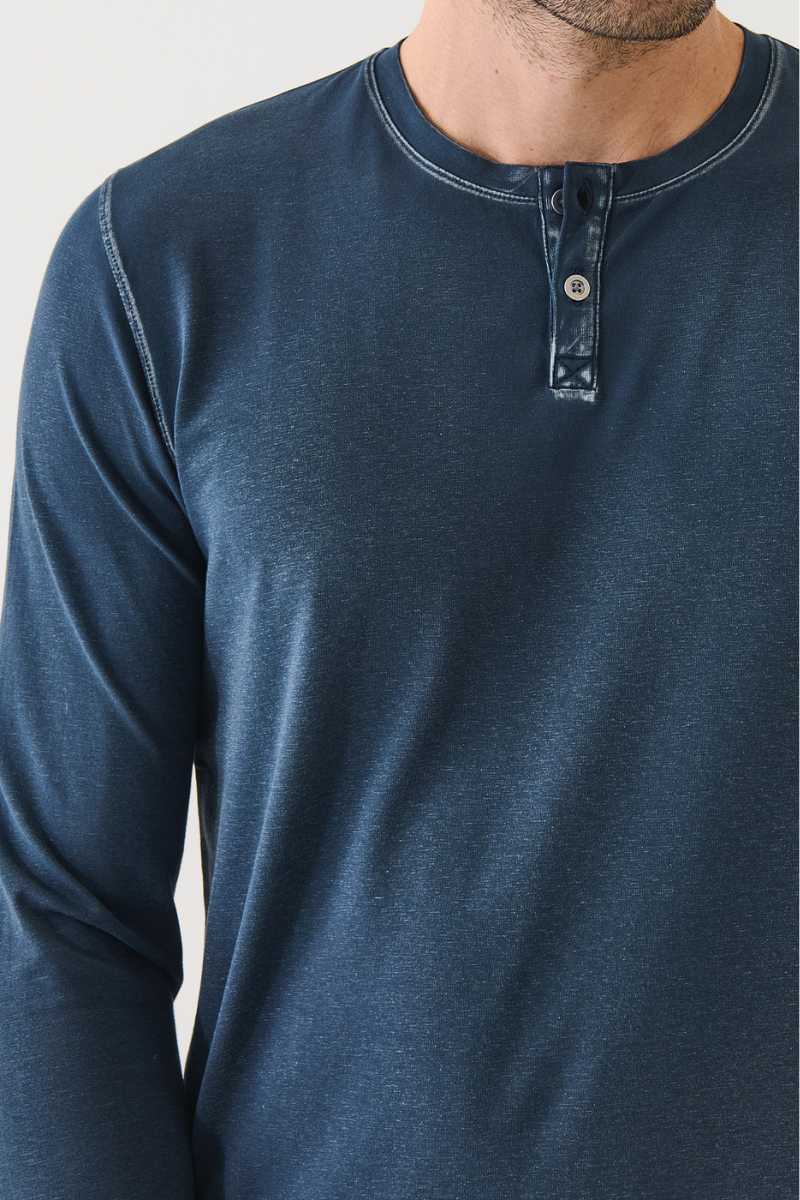 Vintage Wash Henley-Patrick Assaraf-Boyds Philadelphia
