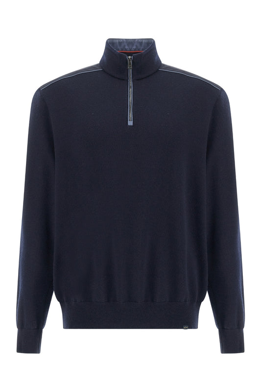 Navy 1/2 Zip Sweater-Paul & Shark-Boyds Philadelphia