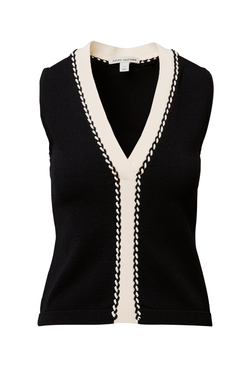 Braid Trimmed Tank-Autumn Cashmere-Boyds Philadelphia