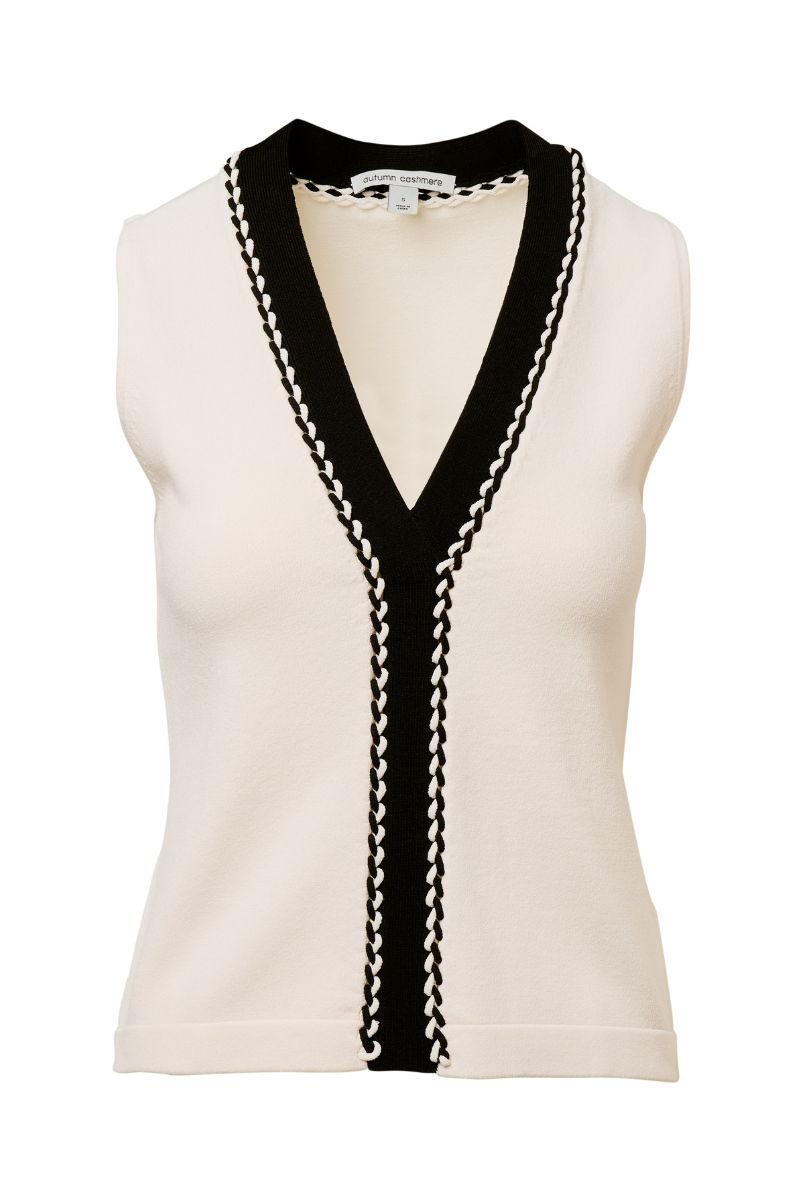 Braid Trimmed Tank-Autumn Cashmere-Boyds Philadelphia