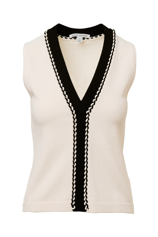 Braid Trimmed Tank-Autumn Cashmere-Boyds Philadelphia