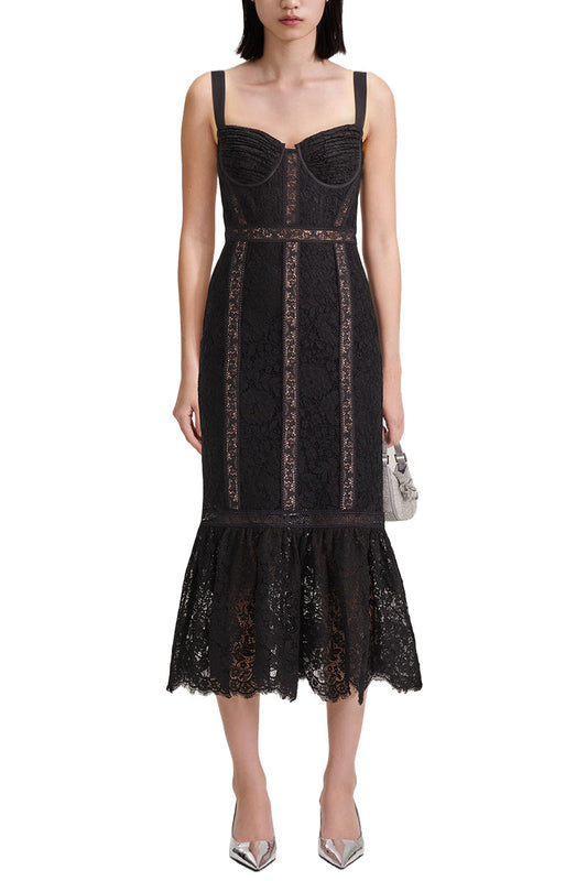 Corded Lace Midi Dress-Self-Portrait-Boyds Philadelphia