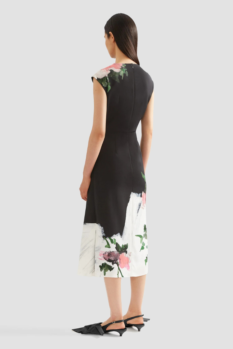 Short Sleeve Midi Dress-ERDEM-Boyds Philadelphia