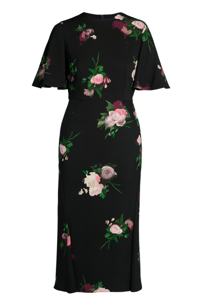 m&s floral midi dress Louison-Fire Floral Dress by Miss Candyfloss Medium