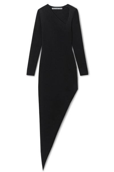 Asymmetric Long-sleeve Dress by Alexander Wang Asymmetric Long-sleeve Dress by Alexander Wang