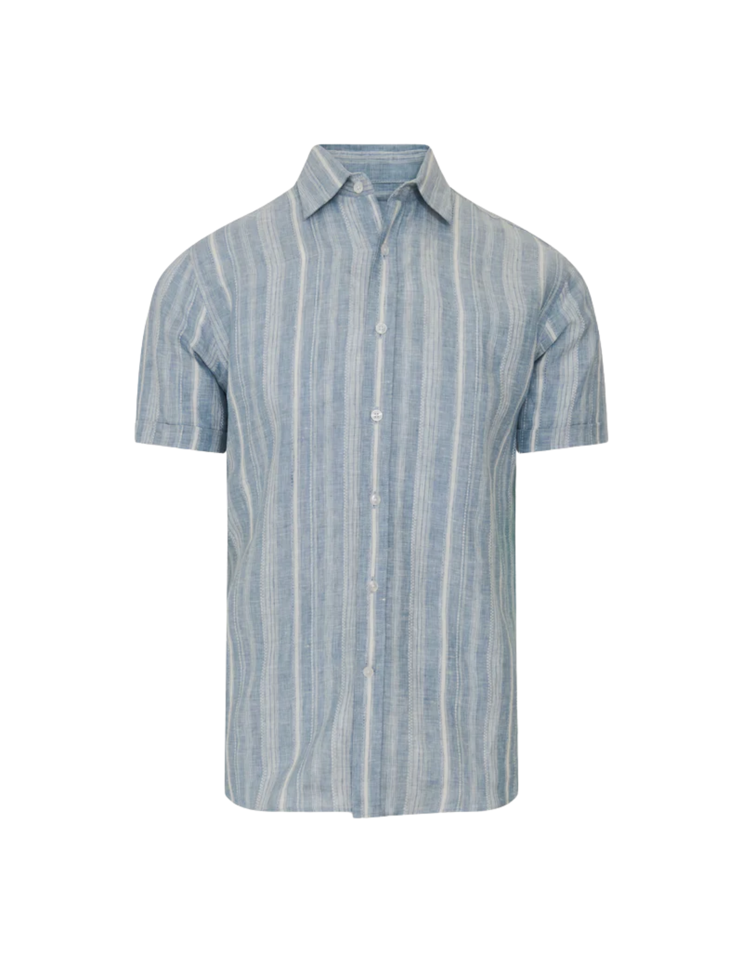 Jacquard Stripe Linen Shirt-Patrick Assaraf-Boyds Philadelphia