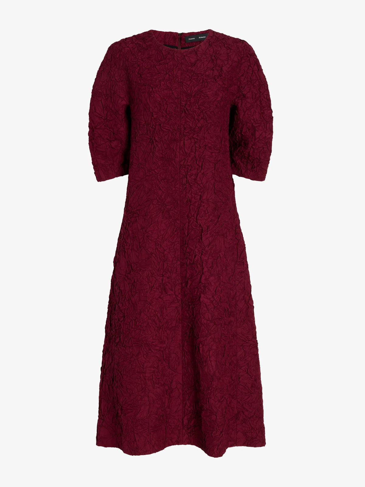 Alin Crushed Silk Curved-Sleeve Midi Dress-Proenza Schouler-Boyds Philadelphia