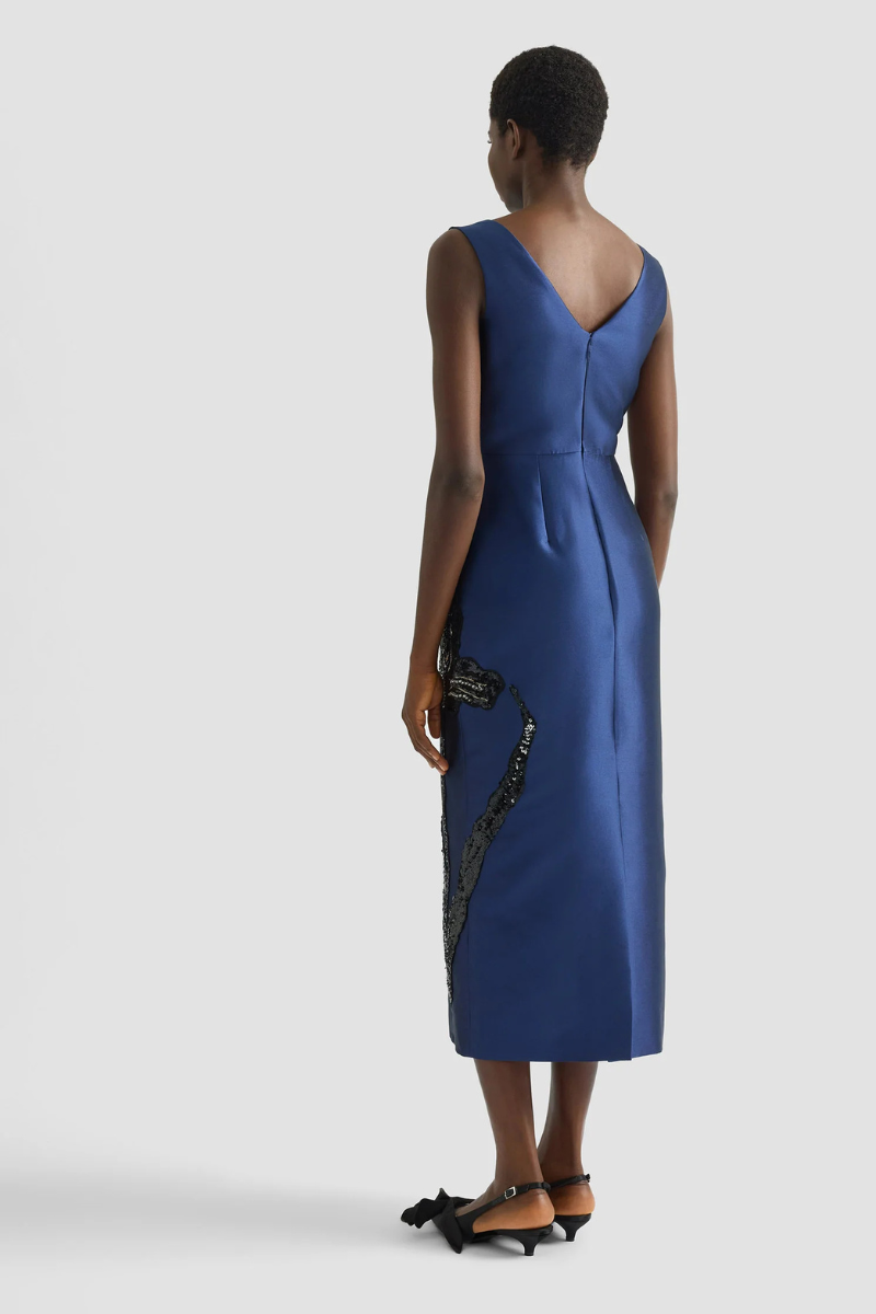 Embellished Mikado Midi Dress-ERDEM-Boyds Philadelphia