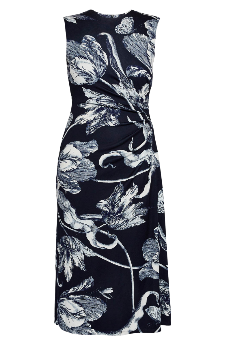 Floral Print Ponte Jersey Midi Dress-ERDEM-Boyds Philadelphia