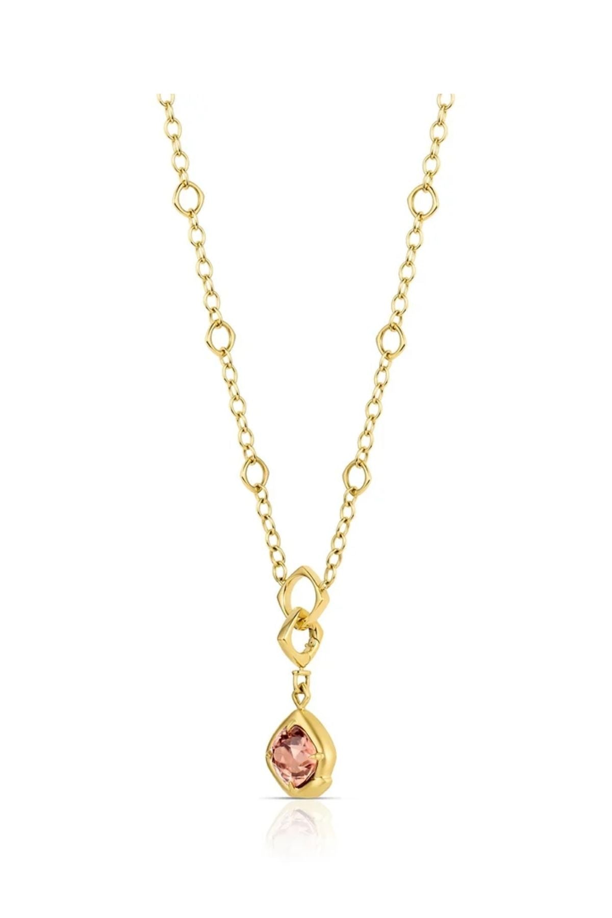 Blush Zircon Ouroboros Amulet