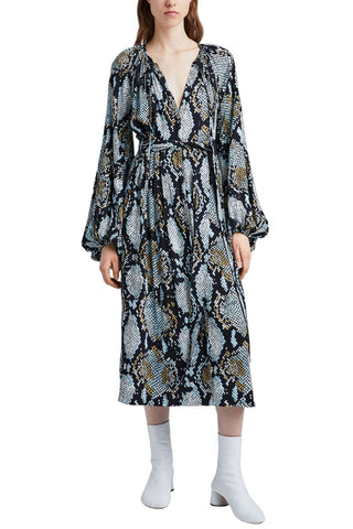 Printed Snake Crepe De Chine Shirt Dress-Proenza Schouler-Boyds Philadelphia