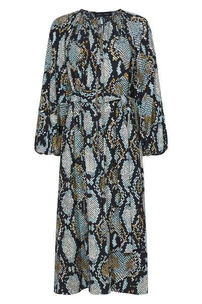 Printed Snake Crepe De Chine Shirt Dress-Proenza Schouler-Boyds Philadelphia