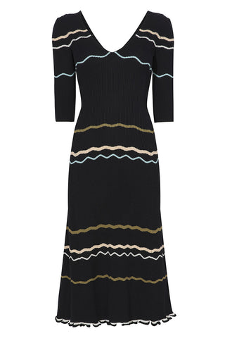Wavy Stripe Rib Knit Dress-Proenza Schouler-Boyds Philadelphia