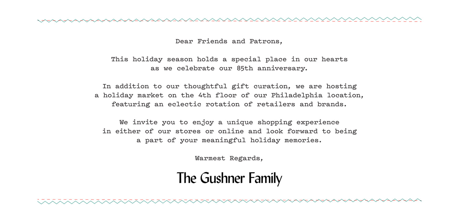 Holiday Message from The Gushner Family