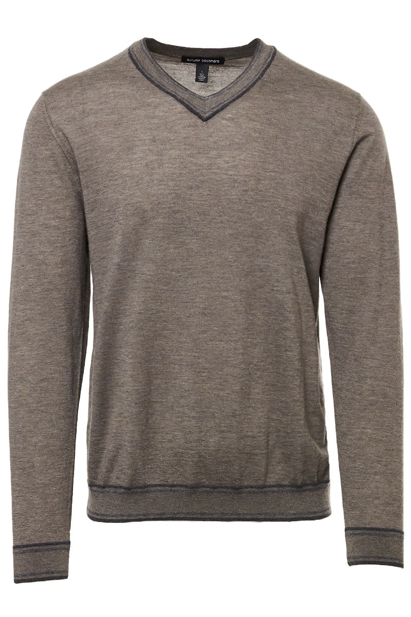 Stripe Trim V-Neck-Autumn Cashmere-Boyds Philadelphia