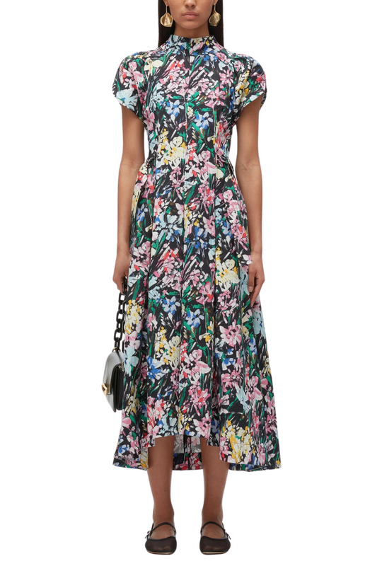 Flowerworks Puff Sleeve Flare Dress-3.1 Phillip Lim-Boyds Philadelphia