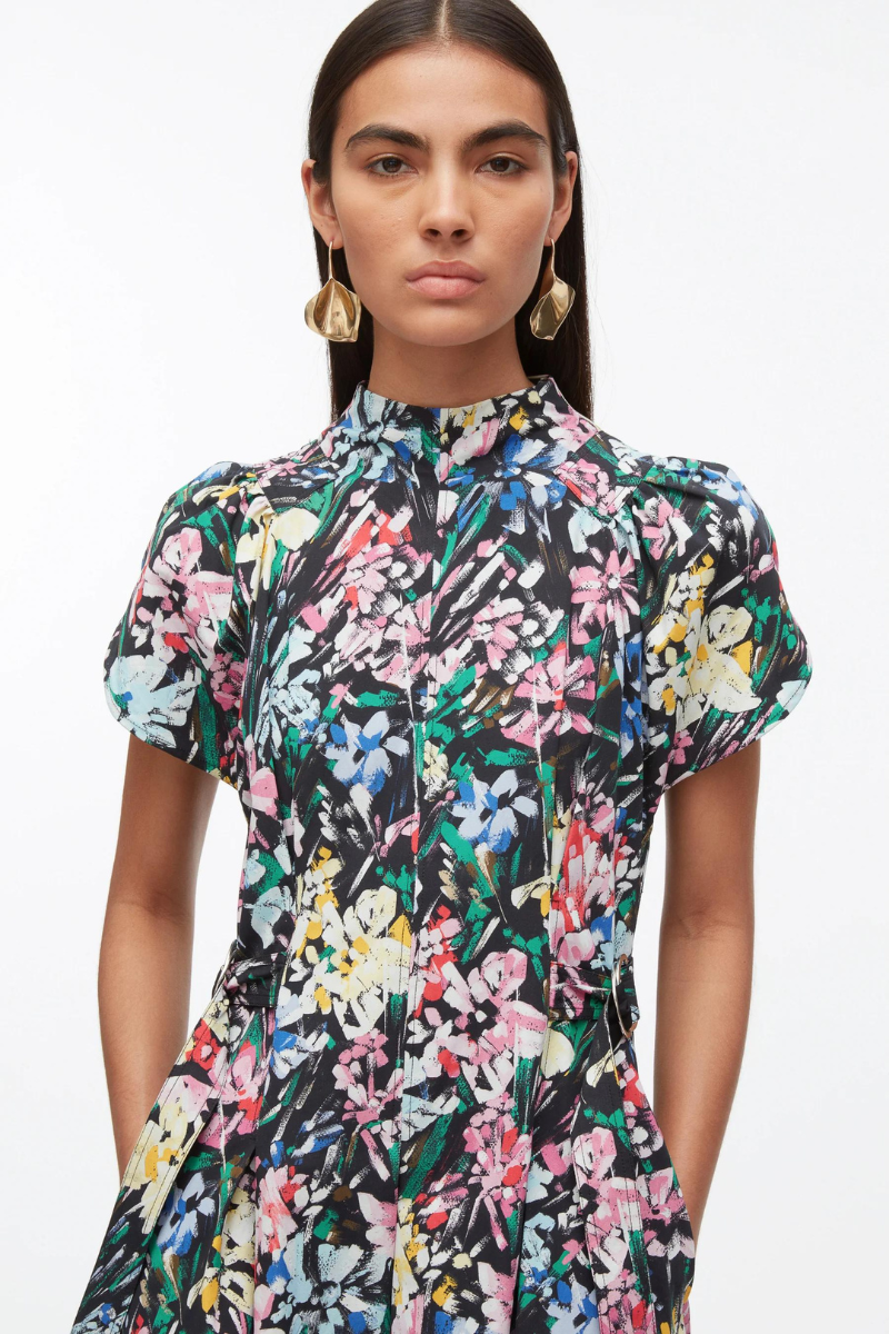 Flowerworks Puff Sleeve Flare Dress-3.1 Phillip Lim-Boyds Philadelphia