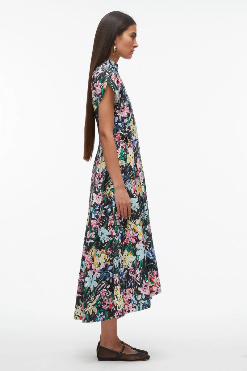 Flowerworks Puff Sleeve Flare Dress-3.1 Phillip Lim-Boyds Philadelphia