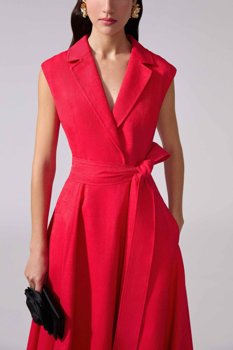 Sleeveless Belted Trench Dress-Carolina Herrera-Boyds Philadelphia