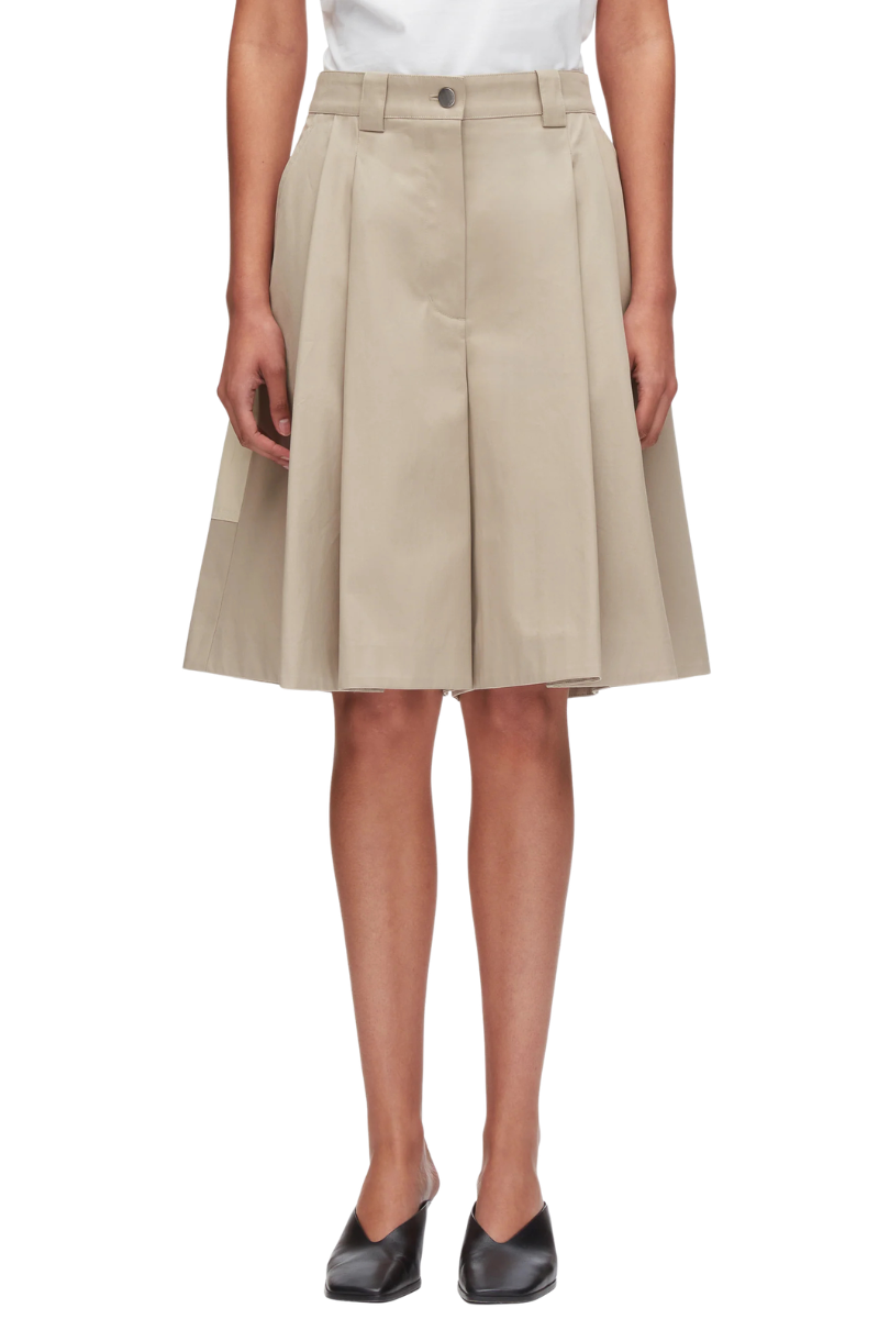 Two-Toned Wide Pleated Shorts-3.1 Phillip Lim-Boyds Philadelphia
