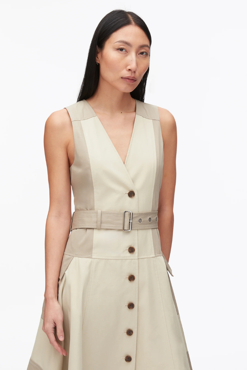 3.1 phillip lim layered look utility dress Gathered Sleeve Utility Dress by 3.1 Phillip Lim