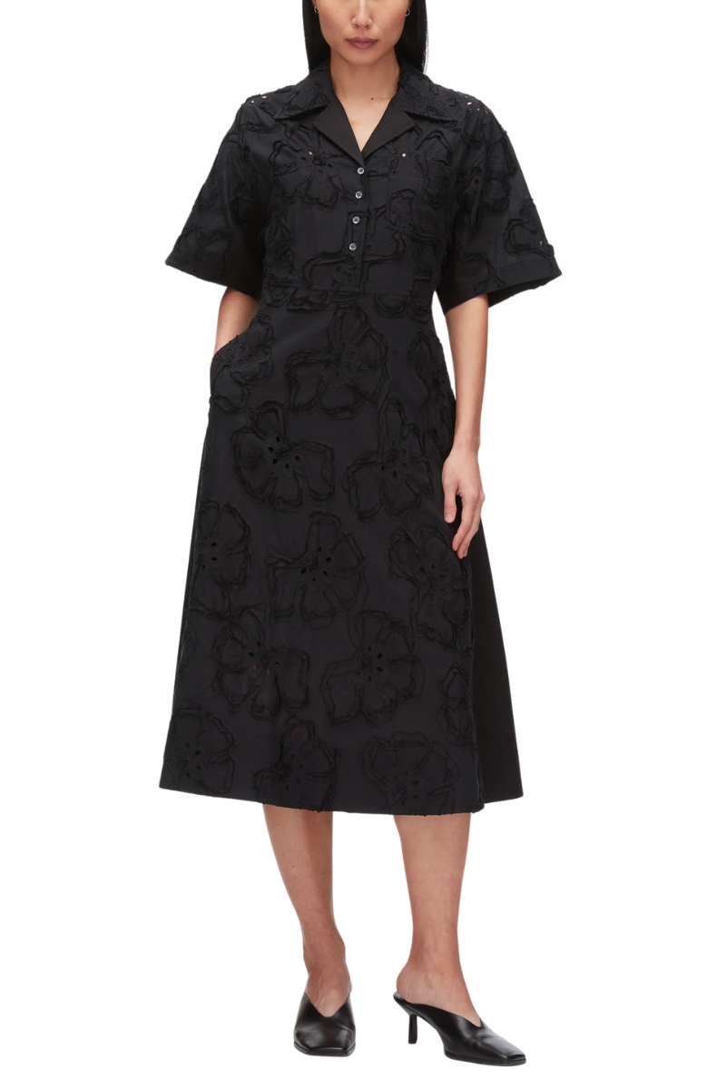 Embroidered Midi Shirt Dress-3.1 Phillip Lim-Boyds Philadelphia