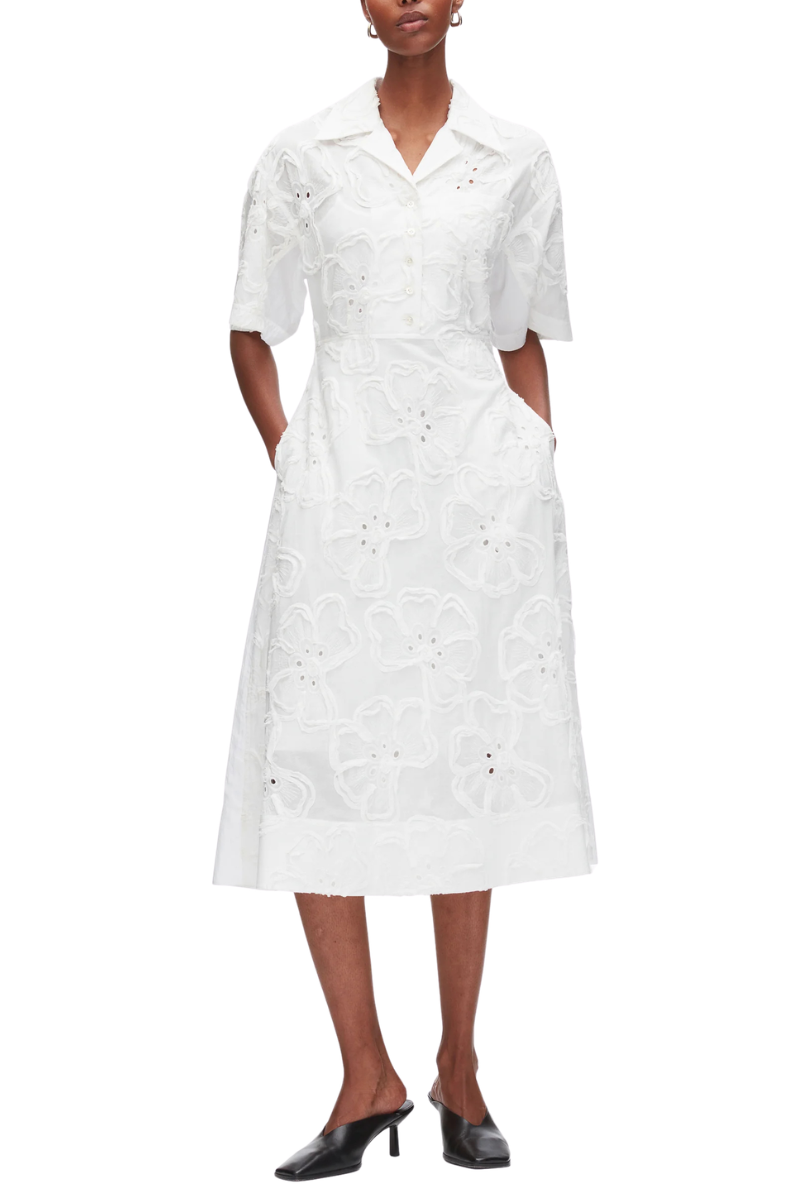 Embroidered Midi Shirt Dress-3.1 Phillip Lim-Boyds Philadelphia
