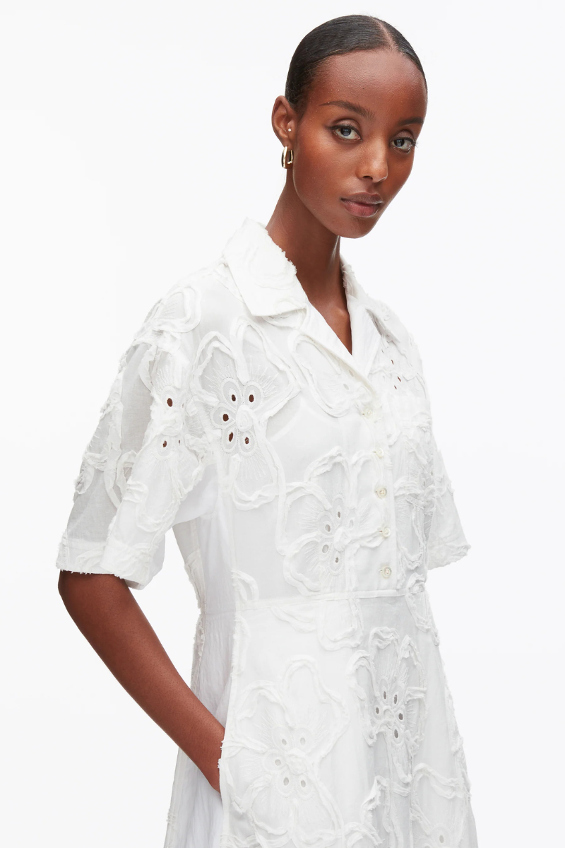 Embroidered Midi Shirt Dress-3.1 Phillip Lim-Boyds Philadelphia